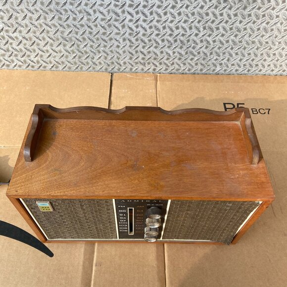 Vintage Admiral AM/FM/Phono Radio TESTED WORKS Model: YG539 6H4N-2 Made In Japan - Picture 6 of 14